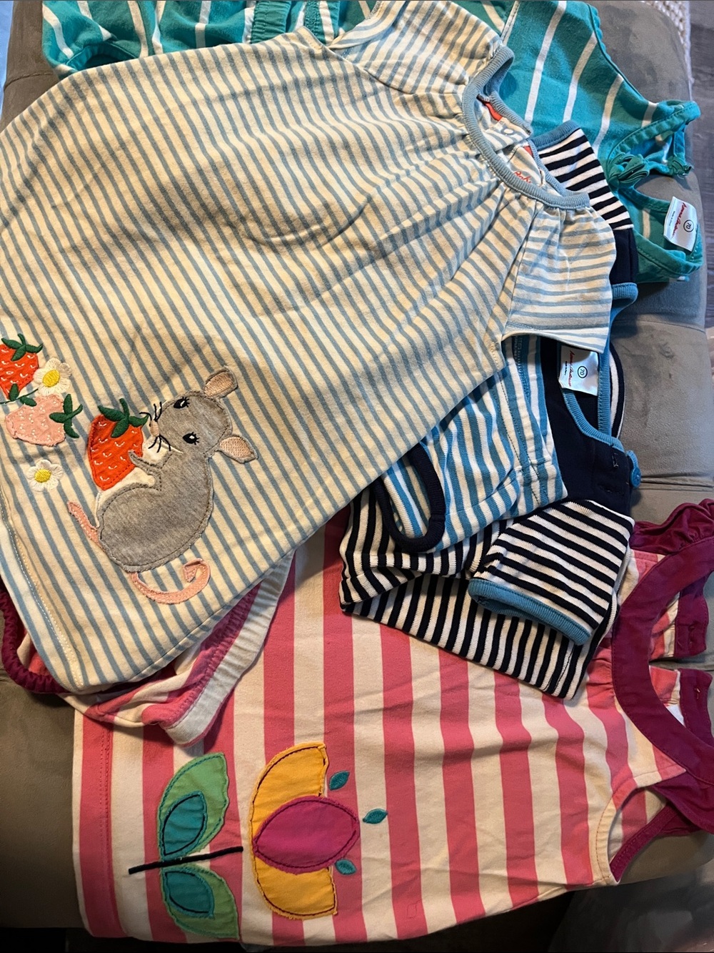 Hannah Anderson & Baby Boden lot of 4 knit dresses size 6-12 months